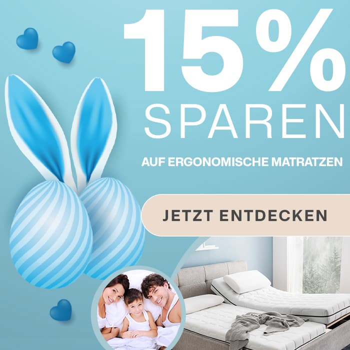 Oster Sale auf ergonomische Matratzen - 15% sparen