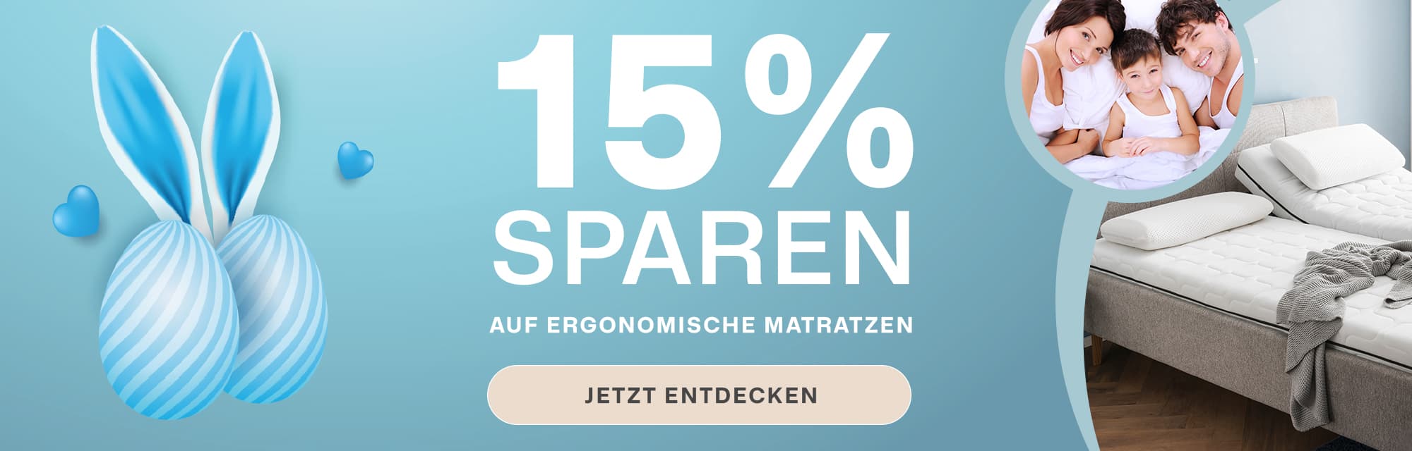 Oster Sale auf ergonomische Matratzen - 15% sparen